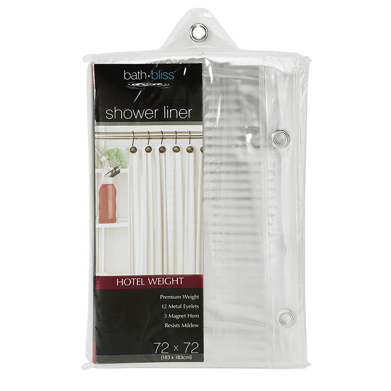 Symple Stuff Falko Hotel Weight Plastic Solid Shower Curtain Liner